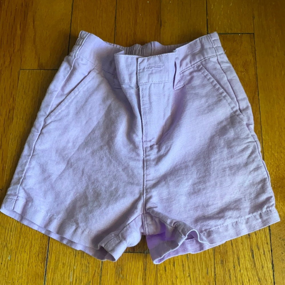Janie & Jack Lilac Linen Shorts